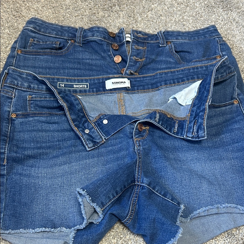 Sonoma Women's Dark Blue Denim Shorts